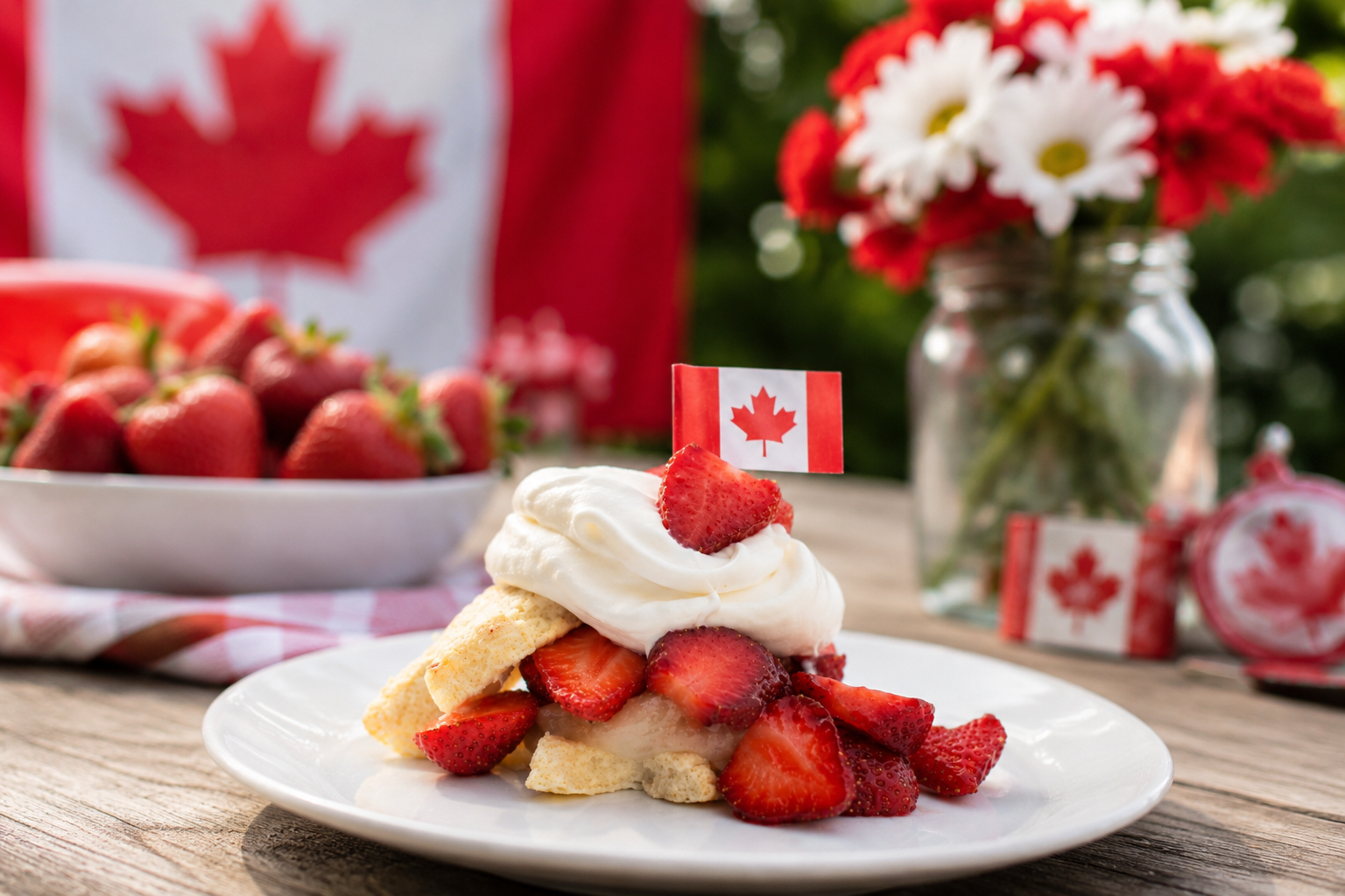 Canada Day Strawberry Shortcakes 