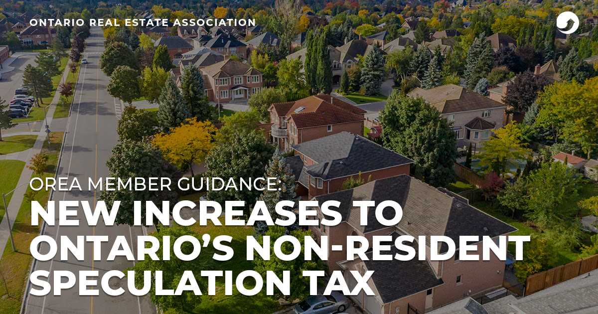 Increases to Non-Resident Speculation Tax